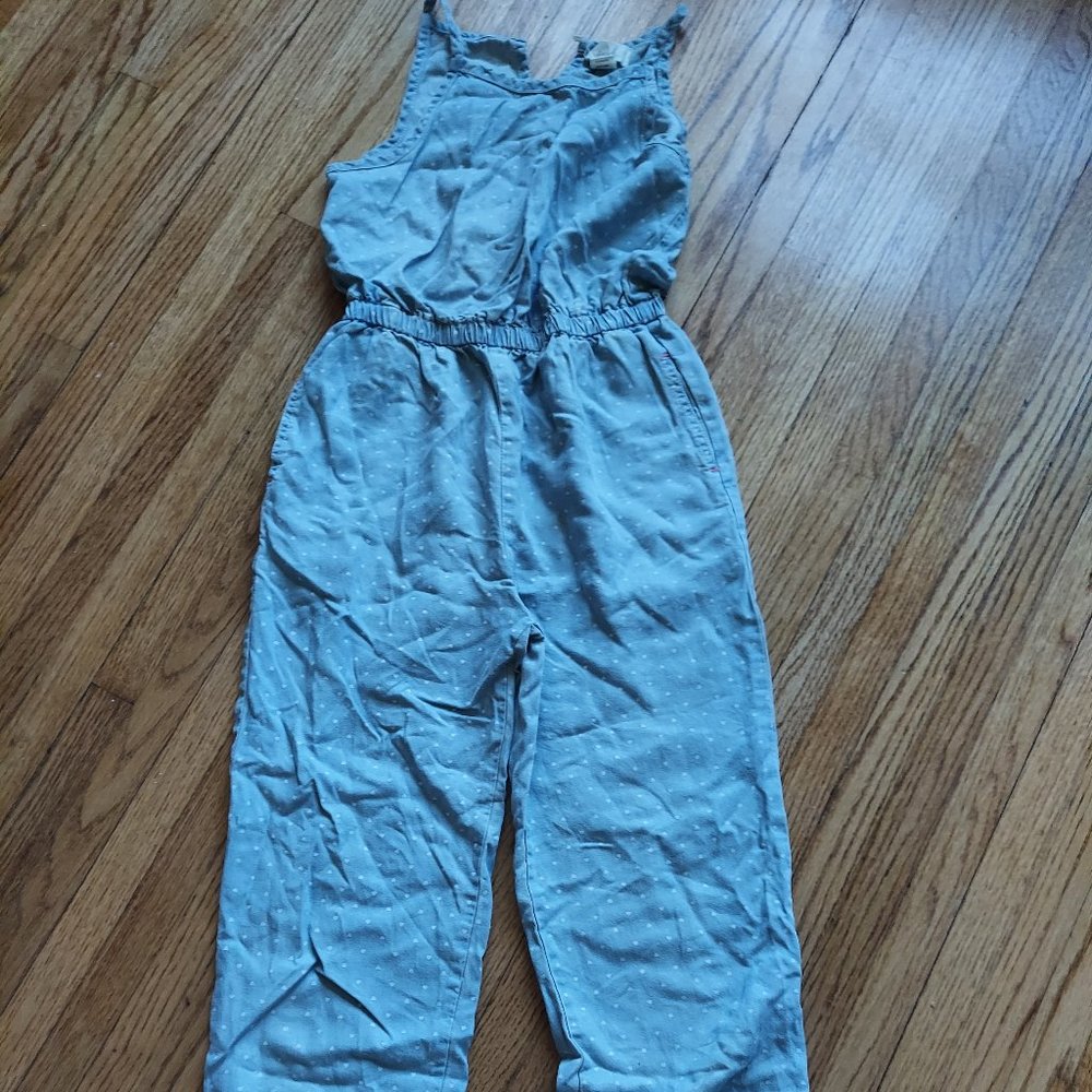 Peek girls denim jogger jumpsuit sz 10